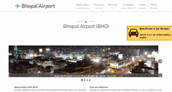 Desktop Screenshot of bhopalairport.com
